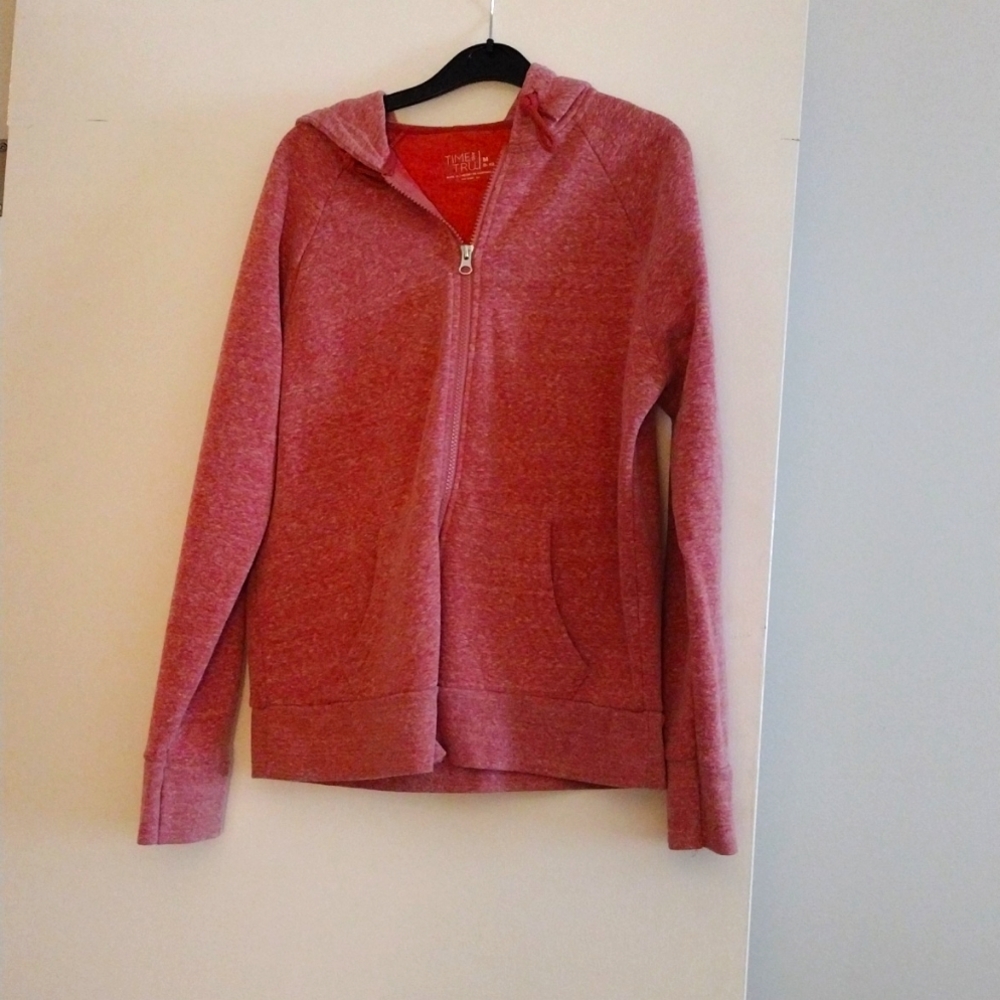 Time and Tru, Heather pink zip up hoodie